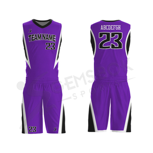 High Quality <b>Customized</b> Basketball Uniform Set Quick-Dry Breathable Anti-UV Anti-Bacterial 100% Polyester Latest Style - Product Image 2