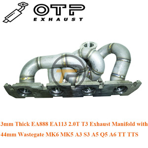 OTP ท่อไอเสีย3มม.Manifiold สำหรับ Au Di EA888 EA113 <span class=keywords><strong>T3</strong></span> 2.0T MK5 MK6 A3 S3 A5 Q5 A6 TT TTS / GOLF5 Golf6 - Product Image 6