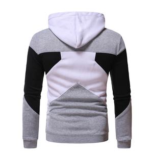 Sweat-shirt à capuche décontracté pour homme, brodé sur mesure, color block, manches longues, pull-over printemps, idéal pour la gym et la danse, nouvelle collection - Product Image 3