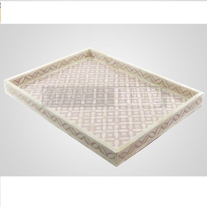 Bandeja para servir huesos de resina multicolor, mesa de centro de diseño Art Deco para sala de estar, dormitorio, entrada, cocina, sofá, bandeja de comida - Product Image 1