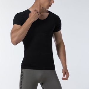 Mens <b>Compressed</b> T <b>Shirt</b> Fashion <b>Design</b> Slim Fit Short Sleeve Sportswear t <b>Shirts</b> with <b>Custom</b> Printing Services - Product Image 1