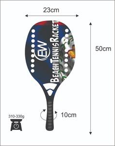 Raquettes de beach tennis et de padel sur mesure, face 100% verre, poignée en fibre de carbone, poids 320-340g, personnalisation de votre logo et de vos combinaisons de couleurs - Product Image 1
