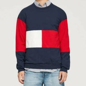 Sudadera de bloque de color de alta calidad para hombre con tela polar de algodón 100% - Product Image 4