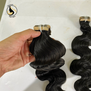 Extensiones de Cabello Remy, pelo Natural negro ondulado de alta calidad con cutícula, pelo virgen - Product Image 5