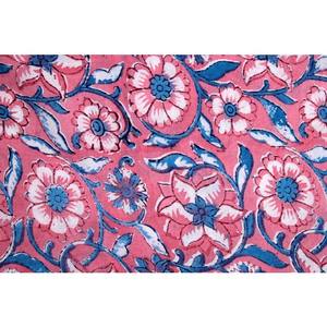 Indian Cotton Sanganeri Hand Block Print Fabric Light Weight Quilt Fabric Sewing Craft Dressing - Product Image 2