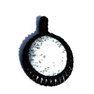 Hecho a mano ágata dendrítica cabujón macramé cordón envoltura colgante Piedras Naturales cristal curación piedras joyería encantos al por mayor - Product Image 3