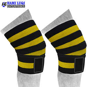 Rodilleras con soporte elástico: mezcla de algodón para levantamiento de pesas, levantamiento de pesas y entrenamientos de gimnasio - Product Image 6