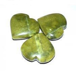 Hermosa piedra curativa natural Serpentina hinchada Corazón al por mayor Corazón de cristal ágata corazón Piedra - Product Image 4