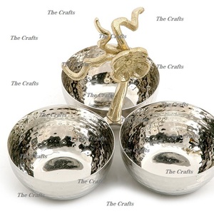 Tazón de Acero Inoxidable Martillado para Chocolates y Frutos Secos, Hecho a Mano, Forma Redonda, Decorativo, a Precio de Mayoreo - Product Image 6