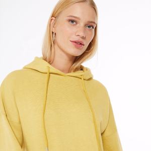 Sweat à capuche uni zippé pour femme, en polaire, manches longues, poche avant, doux, extensible, confortable, grandes tailles du S au XL - Product Image 5