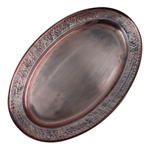 จานถาดรูปไข่พร้อมขอบจานถาดสแตนเลสสตีลที่เสิร์ฟอาหารจานผลไม้ - Product Image 1