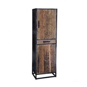 Iron Metal Frame Wooden old Reclaimed <b>Rustic</b> finished home <b>Cabinet</b> furniture - Product Image 5