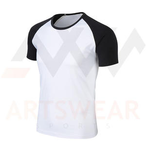 เสื้อยืดคอกลมสีตัดกันสำหรับผู้ชายเสื้อ2024คอกลมผ้าโพลีเอสเตอร์แห้งเร็วพิมพ์ลายได้ตามต้องการ - Product Image 5