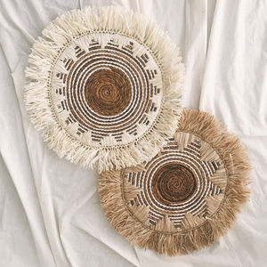 Tentures murales en macramé multicolores faites à la main, décoration murale en bois, artisanat TienPhong - Product Image 1