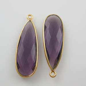 Multi Color Gemstones Gold Plated Single Loop Jewelry Findings Charms Handmade Sterling Silver Gemstone Green <b>Necklace</b> Findings - Product Image 2