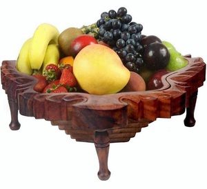 Frutero de Madera de Calidad de Lujo, Ecológico, con Esmalte de Color, Fabricante en India - Precio - Product Image 1