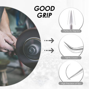 Kit de pinces à extensions de cils en acier inoxydable durables et réutilisables de qualité professionnelle GEMSTONE ENTERPRISES avec option de logo personnalisé - Product Image 5