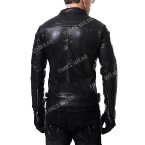Chaqueta de motorista de cuero genuino de alta calidad para hombre, ropa de calle con cuello con capucha, piel sintética para invierno, talla XL - Product Image 5