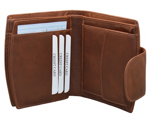 Phụ nữ của Thời Trang Bifold cổ điển mới nhất điên da ngựa thiết kế chính hãng Nylon lót đa chủ thẻ RFID Logo ngắn - Product Image 2