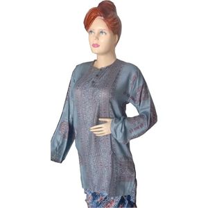 Traje de Kurta religioso hindú, vestidos informales de algodón para mujer, servicio OEM Natural, tejido, estampado para adultos, lavable, otoño 100%, algodón - Product Image 3