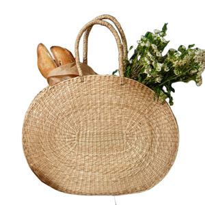 Handmade Oval Natural Seagrass <b>Beach</b> <b>Bag</b> <b>for</b> <b>Woman</b> - Product Image 1