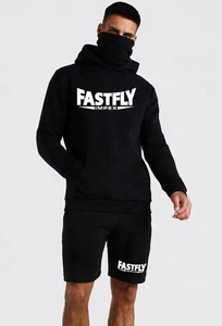 Ensemble double à manches courtes pour homme, Logo personnalisé, noir, meilleure vente, été, collection 2020 - Product Image 2