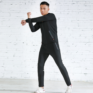 Wholesale Men's Active Gym Wear Athletic Tracksuit Set With Shirt Men's Full Front Zip Sweatsuit Set - Product Image 6