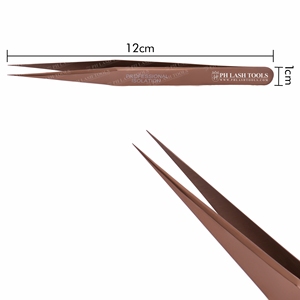 Vetus — pincettes pour faux cils en acier inoxydable, pincettes à pointe droite, pour applicateur, vente en gros, de marque privée - Product Image 4