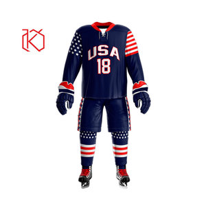 Uniformes de hockey sobre hierba de poliéster 100% para hombre al mejor precio, camisetas de sublimación bordadas de equipo transpirable para jugadores de hockey sobre hielo - Product Image 1