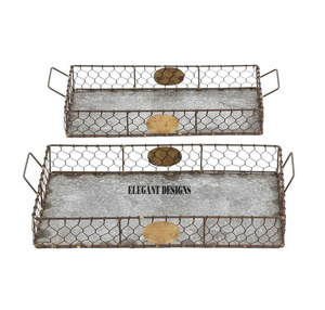 Bandeja de servicio galvanizada de diseño personalizado, plato de servicio hecho a mano de forma redonda, calidad agradable, al por mayor, plato de servicio galvanizado - Product Image 6