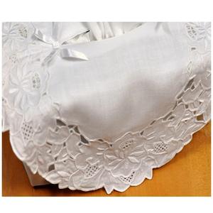 Quang Thanh Broderie 100% Coton Boîte À Mouchoirs Couverture avec Cutwork Fleur Style pour La Décoration De La Maison - Product Image 2