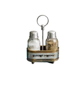 Juego de molinillo de sal y pimienta de Metal con estilo hecho a mano, carrito decorativo de mesa de bajo precio para el hogar, cocina, diseño atractivo - Product Image 4