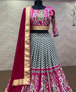 Tendance georgette broderie séquence travail lehenga choli avec dupatta festival porter prix de gros vêtement ethnique ApparelGarment - Product Image 6
