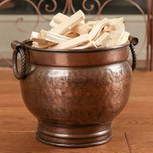 Cubo de metal de almacenamiento de madera en color negro con diseño simple perfecto para almacenamiento de carbón en interiores y accesorios para fogatas - Product Image 5