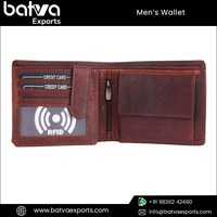 Dompet Lipat Pendek Pria Kulit Asli Vintage Anti RFID Logo Kustom 1 Kantong Koin Dua Kantong Uang 12 Slot Kartu Katun