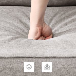 Vasagle-muebles de sala de estar para el hogar, tradicional, plegable, nórdico antiguo, de Tela Gris, sofá seccional - Product Image 4