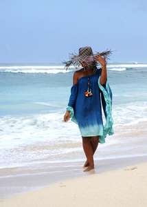 ชุดแมกซี่เดรสสั้นเปิดไหล่ลายดอกไม้สำหรับปาร์ตี้ชายหาดเป็นมิตรต่อสิ่งแวดล้อมระบายอากาศได้ดี - Product Image 3