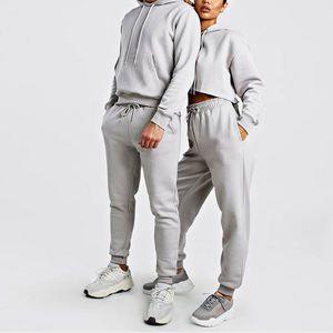 ชุดวอร์มโอเวอร์ไซส์สำหรับผู้ชายผ้าฝ้ายฤดูหนาวพิมพ์ลายปักมีฮู้ดชุดวอร์มซักกรด - Product Image 2