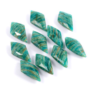 ว่าวเหลี่ยมเพชรพลอยธรรมชาติ Amazonite,พลอย Briolette ขนาด12X25มม. สำหรับทำเครื่องประดับ - Product Image 1
