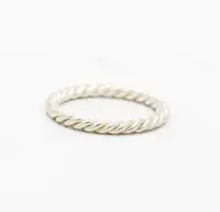 New Arrival Plain Twisted silver Designer 925 Solid Sterling Silver Band Ring Jewelry For Wholesale