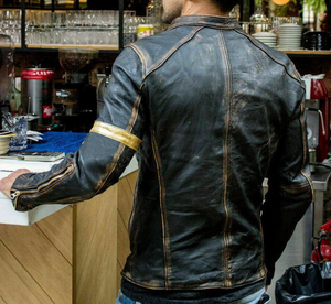 Blouson de moto en Faux cuir pour hommes, tout en 1, sur mesure, pour moto - Product Image 3