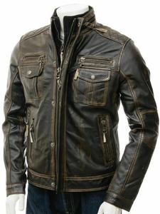 Chaqueta de Motociclista de Piel de Oveja Genuina para Hombre, Hecha a Medida, Corte Regular, Estilo Casual, con Cremallera, Transpirable, Talla Grande - Product Image 2