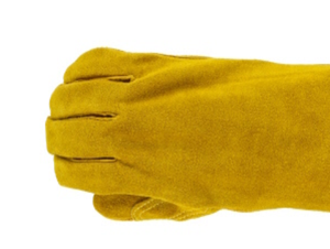 Guantes de soldadura de cuero dividido Guantes de soldadores de cuero resistentes al fuego con correa de pulgar reforzada - Product Image 4