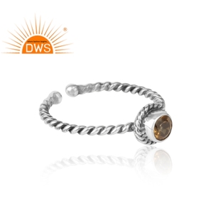 Round Citrine Gemstone Ring Handmade 925 Sterling Silver Women's Ring Antique Rings Jewelry Supplier - Product Image 6