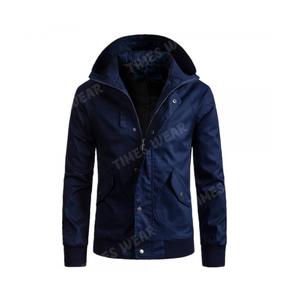 Veste coupe cintrée pour hommes, manteaux d'hiver de couleur unie, à capuche, décontractés, nouvelle collection, - Product Image 1