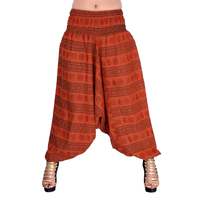 Pantalon de yoga en coton pour femmes, pantalon artisanal Ali Baba, pantalon indien Harem