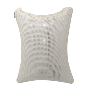Coton naturel biodégradable certifié GOTS pour pochette cadeau blanche à cordon, motif géométrique, sacs de shopping en corde - Product Image 3