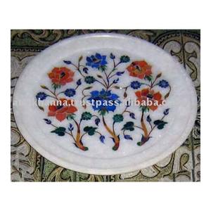 Placa de incrustación de piedra blanca - Product Image 1