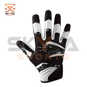 Guantes de fútbol americano profesional genuino Protección de manos cómoda Servicio OEM personalizado Guantes deportivos con características adhesivas - Product Image 4