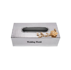 Caja de pañuelos martillada de Metal hecha a mano, servilletero, Color personalizado, diseño clásico y elegante para uso doméstico en el coche, artículos de Hotel de mesa - Product Image 2